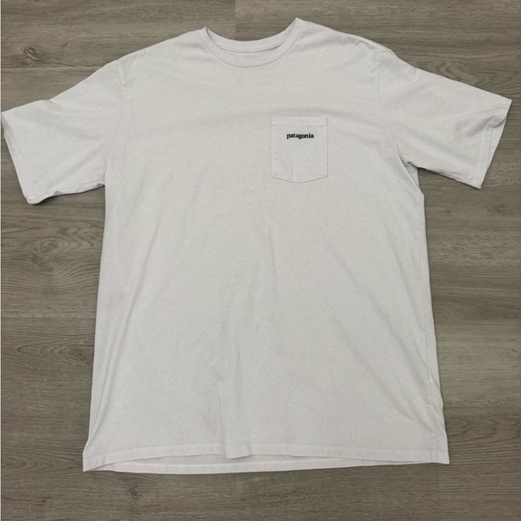 Patagonia Responsibili-tee Men's Regular Fit Graphic Pocket T-Shirt White Large - Picture 1 of 4